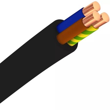 Kabel Przewód okrągły ziemny YKY 3x2,5 czarny
