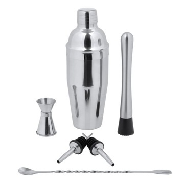 Барменский набор для напитков 6 предметов Шейкер 750 мл Muddler Jigger Pourer Spoon