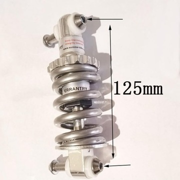 Wyposażenie amortyzatora rowerowego Mocne materiały Metalowy tył Szary 125 mm