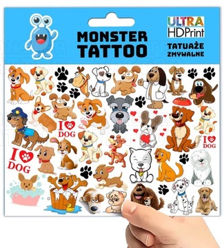 МОЮЩИЕСЯ ВРЕМЕННЫЕ ТАТУ ДЛЯ ДЕТЕЙ ДЕТСКИЕ СОБАКИ СОБАКИ ОРИГИНАЛЬНЫЕ ДИЗАЙНЫ
