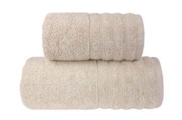 RĘCZNIK KĄPIELOWY BEŻOWY 70X130 DUŻY BAWEŁNA 100% SZYBKOSCHNĄCY LEKKI