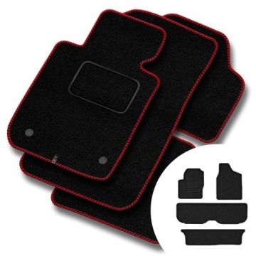 Velurové koberce Streak pro Seat Alhambra I 1996-2010 7 osob