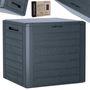 САДОВЫЙ ЯЩИК 140 Л АНТРАЦИТОВЫЙ ДЕРЕВЯННЫЙ ЯЩИК