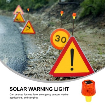 СОЛНЕЧНАЯ СВЕТОДИОДНАЯ СИГНАЛЬНАЯ ЛАМПА 2 ШТ.