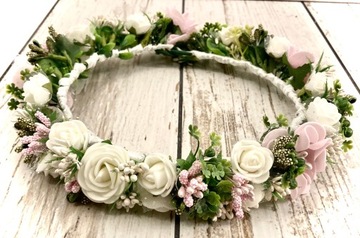 Венок для причастия, кремово-розовый венок для причастия