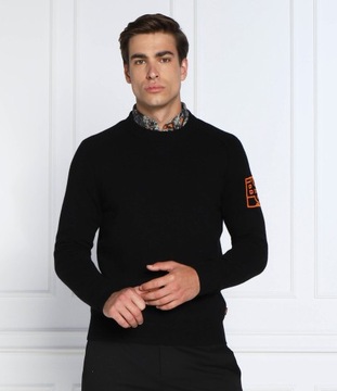 BOSS ORANGE sweter Kimede | Regular Fit | czarny