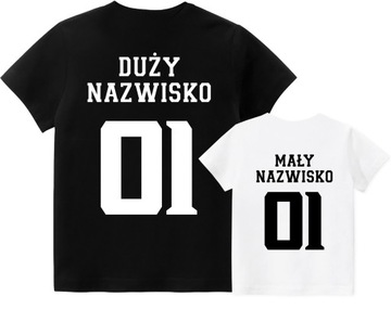 Komplet koszulek dla taty syna Dzień chłopaka XL