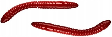 Libra Lures Przynęta Guma Fatty DWorm Tourna 5.5cm 021 Red Bez Zapachu 1szt
