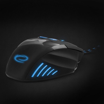 СИНЯЯ ИГРОВАЯ МЫШЬ ДЛЯ ГЕЙМЕРОВ, 2400 DPI, LED