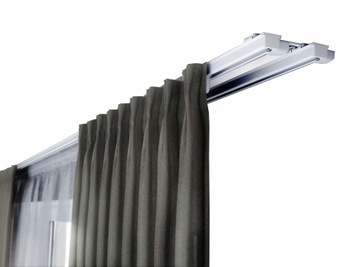 Двойной карниз для штор. Белый комплект ZS2 - 250см