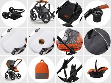 ДЕТСКАЯ КОЛЯСКА VERDI ORION 3В1 + СУМКА + АКСЕССУАРЫ