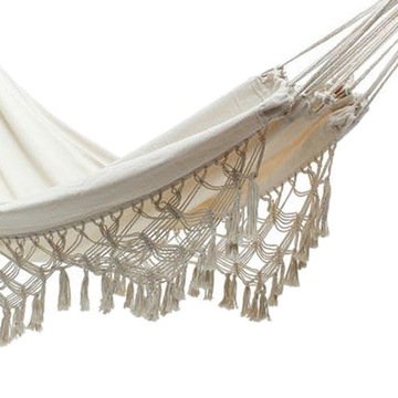 podwójne łóżko hamakowe 78,74 x 59,06 cala, białe