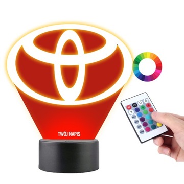Lampka na Biurko Statuetka Led Toyota Emblemat