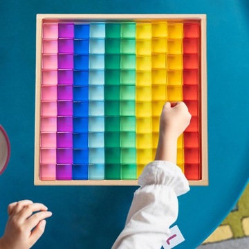 Набор кубиков с контейнером для хранения Кубики Smooth Rainbow 50 шт.