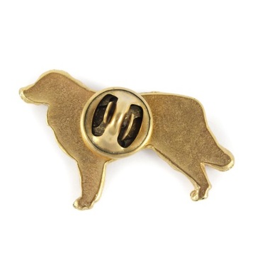 Golden Retriever pozłacany pin broszka