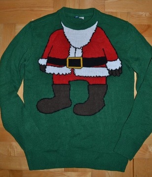 407 # H&M- Sweter świąteczny Mikołaj M