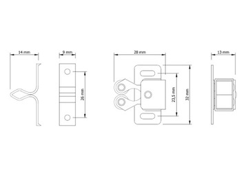 ЗАЩЕЛКА МЕБЕЛЬНАЯ РОЛИКОВАЯ ОЦИНКОВАННАЯ 1 ШТ.