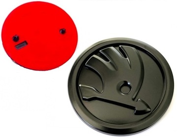 3D SKODA ZNAK ZNAKY ČERNÁ MAT 80MM ROOMSTER