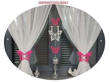 UPIĘCIE OZDOBNE AŻUROWE DO FIRAN ZASŁON MOTYLEK