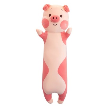 MASKOTKA PODUSZKA WAŁEK PRZYTULANKA DŁUGA RÓŻOWA ŚWINKA aż 90 cm XL