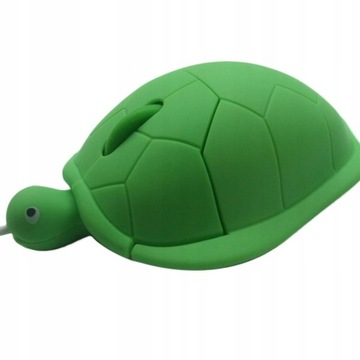 przewodowa myszka mysz USB 3D do komputera PC żółw