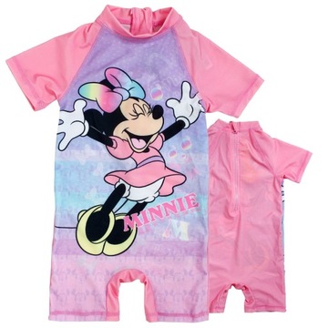 R:98/104 STRÓJ KĄPIELOWY DLA DZIECKA KOMBINEZON MINNIE MOUSE FILTR UV50