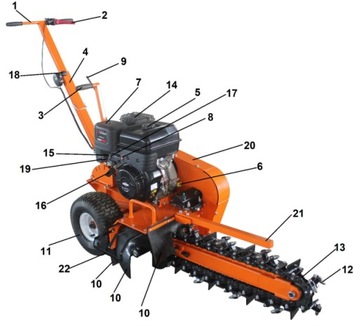 БЕНЗИНОВЫЙ ЦЕПНОЙ ЭКСКАВАТОР FAWORYT ДЛЯ КОПАНИЯ LONCIN 12KM
