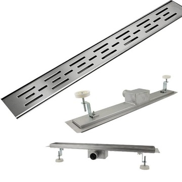 Odpływ liniowy Matrix ze stali inox z niskim syfon