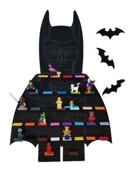 Batman Ludziki L półka na klocki figurki czarna