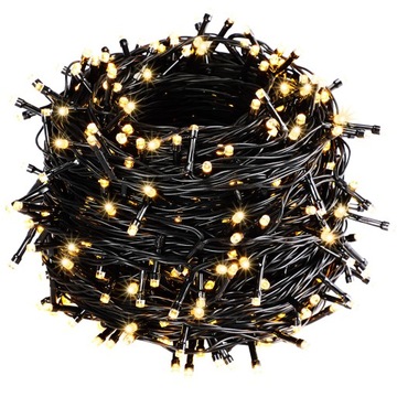 Lampki Choinkowe Łańcuch 20m 200 LED Ciepła Biel