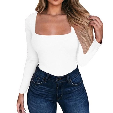 BODY DAMSKIE ZAPINANE NA GUZIKI DŁUGI RĘKAW 38 M