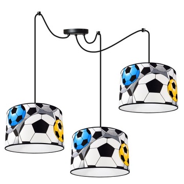 LAMPA WISZĄCA PAJĄK ABAŻUR DZIECIĘCA LED PIŁKI