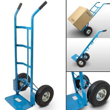 Wózek ręczny magazynowy transportowy 200kg opony pneumatyczne wytrzymały