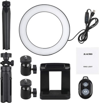 Кольцевой светильник Zacro для селфи