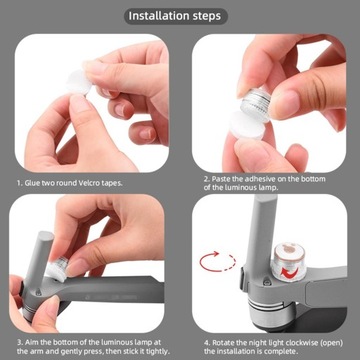 Ładowalna lampa nocna Flight Light & dla DJI Mavic Red niebieska migająca