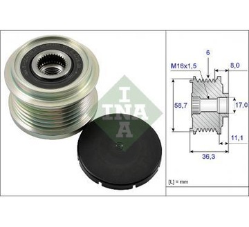 ШКИВ ГЕНЕРАТОРА INA FIAT DUCATO