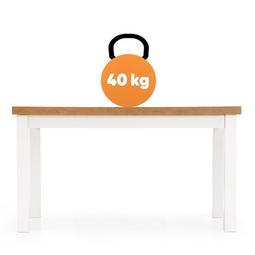 Складный стол для гостиной Тиаго 140/220x80 Oak Lancelot White Loft Plock Loft