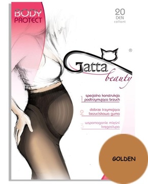 GATTA rajstopy CIĄŻOWE protect 20 den GOLDEN # 3 M