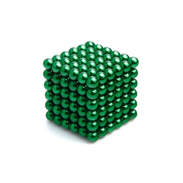 Kulki Magnetyczne 5 mm duże 216 szt Zielone
