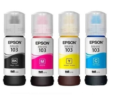 Epson 103 Zestaw tuszy oryginalnych w butelkach Komplet tusze oryginalne 4x