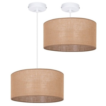 LAMPA WISZĄCA 1PŁ SUFITOWA ABAŻUR JUTA 30CM