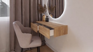 Шкаф, туалетный столик, подвесной комод, нажимной, ширина 100 см.