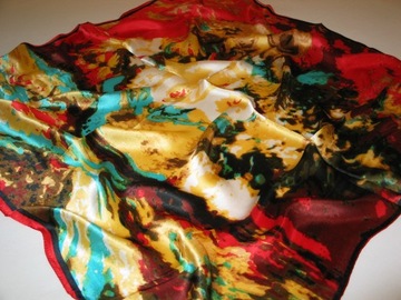 Apaszka Chusta Jedwabna 100% JEDWAB NATURALNY SILK Vincent Van Gogh