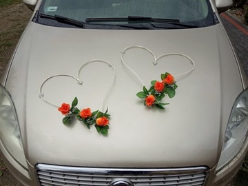 DS4 /P Украшение свадебного автомобиля СЕРДЕЧКИ с розами
