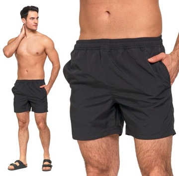 Kąpielówki męskie krótkie spodenki męskie na plażę basen Czarne r. XXL