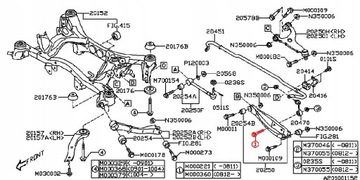 SUBARU FORESTER 02-08 БОЛТ РАМЫ ПЕРЕДНЕЙ ПОДВЕСКИ
