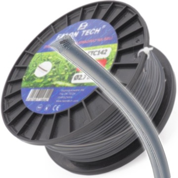 ŻYŁKA TNĄCA DO KOSY KWADRATOWA WZMACNIANA z DRUTEM 2,7MM x 100m ZBROJONA