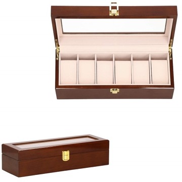 КОРОБКА ДЛЯ КАССЕТЫ ДЛЯ ЧАСОВ КОРОБКА ДЛЯ ЧАСОВ 6 шт. ОРГАНИЗАТОР ДЛЯ ЮВЕЛИРНЫХ УКРАШЕНИЙ