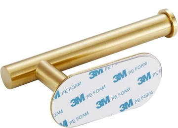 РУЧКА ДЛЯ ТУАЛЕТНОЙ БУМАГИ САМОКЛЕЯЩАЯСЯ, ЗОЛОТАЯ, БЕЗ СВЕРЛЕНИЯ, 3М