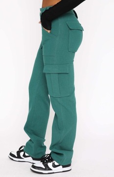 Stylowe Szerokie Spodnie Workwear Dla Kobiet Komfort, S